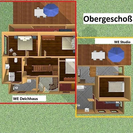 Lägenhet Ferienwohnung-deichhaus-studio